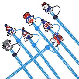 cute cartoon christmas series straws toppers 8mm 10mm straws dust plug party charms decoration gift