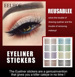 5Pairsset Waterproof Eyelid Line Stick Reusable Glitter Eyeliner Sticker Do8592554