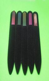 100X CRYSTAL GLASS NAIL FILE with Companion BLACK SLEEVE 5 12quot Colour CHOICE NEWNF0145455288