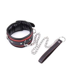 Mabangyuan Adult Sex Toys Neck Sleeves Bondage Binding Toys Black Edging Lock Chain Traction Colla5295064