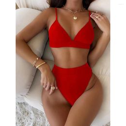 Women's Swimwear Sexy High Waist Bikini 2024 Women Swimsuit Female Bikinis Set Bather Swimming For Bathing Suit Woman Beach Wear Biquini