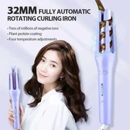 Hair Curlers Straighteners Automatic curling iron ceramic curler with 360 rotation for quick heating multifunctional hair glue stick with adjustable temperature