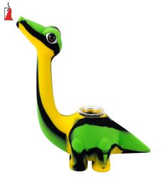 New Silicone Dinosaur Water Pipe Bong Unbreakable Silicone Dab Oil Rig Concentrate Smoking Pipe oil burner3812413