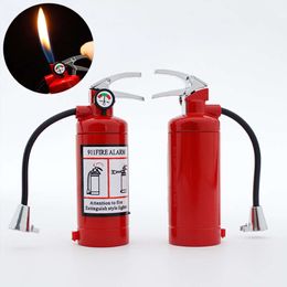 Creative Shape Fire Extinguisher Lighter Butane Without Gas Open Flame Lighter With Lamp