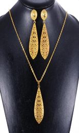 Earrings Necklace Dubai India Gold Women Wedding Girl Pendant Jewelry Sets Nigerian African Ethiopia Party DIY Charms Gift Ws373926583