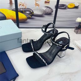 Praddas Pada Prax PRD Designer di qualità Top Scarpe Casual Luxuria Crystal Satin Black Platform Telia di sandalo Tacco scarpa Flatfrom
