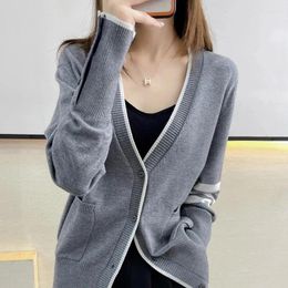 Women's Knits 2024 Cashmere Sweater Loose Knit Cardigan Long Sleeved Top Autumn And Winter Fashion Ladies Warm Shawl Selling