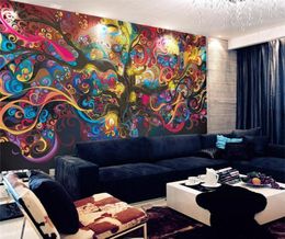 Stereo and large adornment picture Character abstract wallpaper tree of life Seamless nonwoven silk wallpaper murals79560933518808