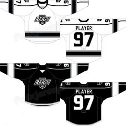 CeoThr Ontario Reign Custom Martin Frk Carl Grundstrom Mikey Eyssimont Paul Ladue Brett Sutter Kale Clague Matt Luff Lance Bouma Hockey Jerseys