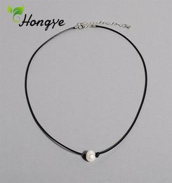 Hongye Cheap Natural Pearl Necklaces Brand Women Rope Chain Collar Accessories Female Pearl Pendant Necklace4598906