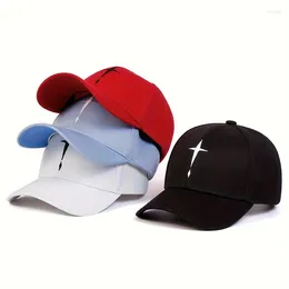 Ball Caps Personality Cross Embroidery Baseball Cap Men Women Spring Summer Sun Hats Cotton Snapback Hat Unisex Hip Hop Trucker Gorra