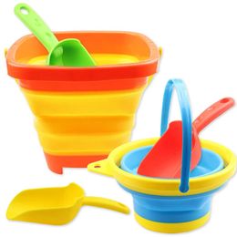 Outdoor Portable Beach Bucket Sand Shovel Toy Baby Mini Digging Sand Tool Retractable Children Bucket Sandbox Toys Kids Gifts 240430