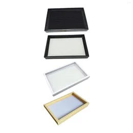 Jewellery Pouches Rings Display Tray 100 Slot Case With Flannel Foam Insert Durable Claer Lid Storage Container