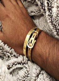 Mens Bracelets 2019 Punk 2pcsset Geometric Stainless Steel Wristband Bracelet For Men Jewellery Gift Set8765617