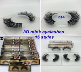 100 3D Mink Makeup Cross False Eyelashes Eye Lashes Extension Handmade nature eyelashes 15 styles for choose also have magnetic e6255131