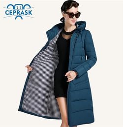 CEPRASK Winter Jacket Women Ps Size Long Fashionable Women's Winter Coat Hooded High Quality Warm Down Jacket Parka LJ2011278647151