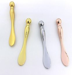 Gold beauty bar face facial mask spoon for cream foundation use Metal Eye cream massage stick Wrinkle Remove Eye Massage Tool Meta1054786