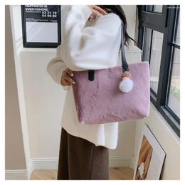 Shoulder Bags Autumn Winter Plush Bag Fashion Simple Lamb Hair Handbill Personalized Handbag Women's