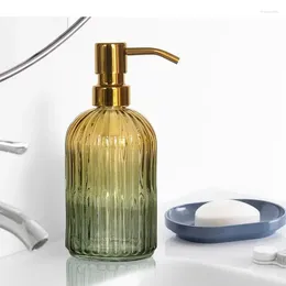 Liquid Soap Dispenser 1 Pc Shampoo Bottle Nordic Style Vertical Stripe Glass Hand Sanitizer Bathroom Body Wash-Soap Supplies