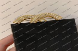 Designer Brooch Classic Double Letter Inlaid Diamond Pins Fashion Luxury Jewellery Whole With Box LC153106376