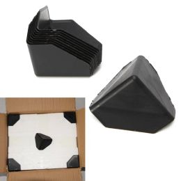 6cm* 6cm Black Plastic Triangle Corner Protector Cap For Express Carton Box Corner Guards LL