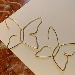 Stud Earrings Trendy Butterfly Tassel Pierced Long Hanging Pearl Metal Clip Jewerly Accessories For Women