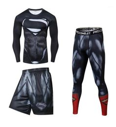 Mannen Sport Kickboksen Set Compressie Tshirt Boksen Bjj Muay Thai Shorts Fitness Rashguard Mma Training G Suits Men039s Track7506846