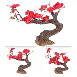 Decorative Flowers Plant Micro Landscape Artificial Indoor Tree Fake Model Realistic Table Resin Decor Decors