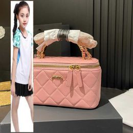 Kids Bags Luxury Brand CC Bag Womens Designer Camellia Top Handle Totes Makeup Suitcase Box Bags Gold Metal Hardware Matelasse Chain Crossbody Shoulder Card Holder C