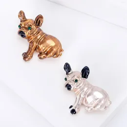 Brooches Fashion Pet Dog Rhinestone Cute Animal Pins Women Men Lovers Party Daily Jewelry Gift Clothing Coat Bag Accessories