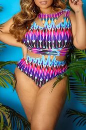 Women's Swimwear Bikini One Piece Swimsuit Large Size Printing Beach Costumes Wholesale And Retail Surfing Sport