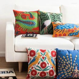 Pillow Ukraine Home Decorative Linen Cover Abstract Animal Flowers Pattern 3879 Case Sofa Chair Waist