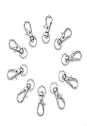 100pcs Alloy Swivel Lanyard Snap Hook Lobster Claw Clasps Jewelry Making Bag Keychain DIY Accessories2493222