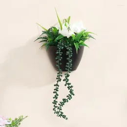 Decorative Flowers 1pc-40CM Simulation Daffodil Gladiolus Grass Wall Hanging Pot Home Decoration Table Artificial Plants