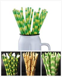 Biodegradable Bamboo Paper Straw Bamboo Straws EcoFriendly 25pcs per Lot Party Use Bamboo Straws Disaposable Straw on Promotion5149182