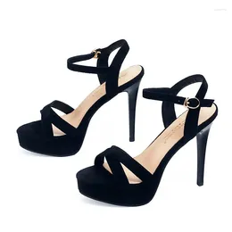 Dress Shoes Women Heels Sandals Summer Fetish 12cm High 4cm Platform Pumps Strappy Lady Stiletto Stripper Gladiator Strap