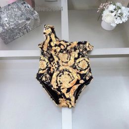 Designer classico salto per bambini, costume da bagno per ragazze, stampa del logo per lettere, bikini da spiaggia per bambini, nuoto per bambini