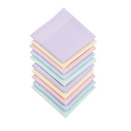 10 candy colored handles solid square handles mixed colors pure cotton comb handles 40 X 40cm 240426