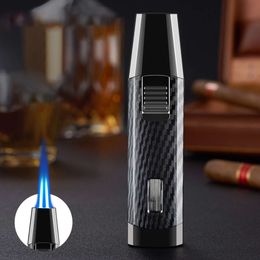 Dual Flame Straight Welding Torch Lighter Butane Cigar Lighter