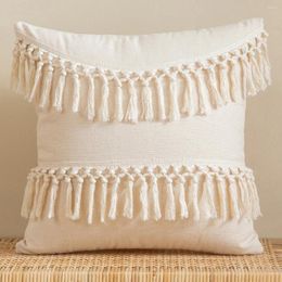 Pillow Spring And Summer Tassel Decor Cover Silent Style Bohemian Ethnic Living Room Sofa Bay Window Pillowcase