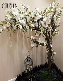 185cm artificial silk flowers beautiful vivid magnolia decorative flowers vine for wedding home el decoration accessories8820418