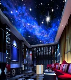 Custom po wallpaper KTV 3D Star els ceiling dream living room bedroom ceiling bright stars wall mural wall paper painting66878476863503