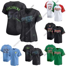 City Connnect 25th Patch Baseball Jersey Mexico Yandy Diaz Wander Franco Randy Arozarena Jose Siri Wade Boggs Shane McClanahan Tyler Glasnow Lowe Harold Ramirez