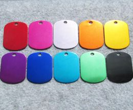 100pcslot Aluminum Alloy Blank Pet Dog ID Tags Pendants Army Dog Tags Small Size 3825mm9434480