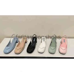 Praddas Pada Prax Prd Brand Casual Schuhe Mary Family Schuhe Dreieck kleine Leder Dame Dicke Heels Quadratischer Kopf flacher Mund