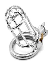 Stainless Steel Cock Cage Penis Ring Belt Adult Game Metal Device BDSM Sex Toys Bondage Lock Products1570913