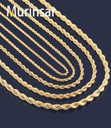 18K Gold Filled Stainless Steel Necklace Rope Chain for Men and Women Stainless Steel Gold Chain Necklace High Quality2874326