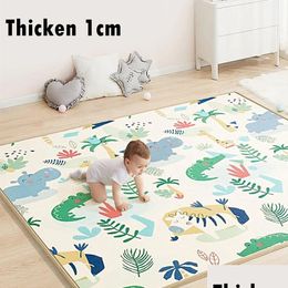 Baby Rugs Playmats Play Mat Waterproof Xpe Soft Floor Playmat Foldable Cling Carpet Kid Game Activity Rug Folding Blanket Educational Otpxn