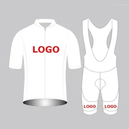 Racing Sets Factory Custom Team Club Cycling Jersey Design Logo Summer 19D Gel Pad Bib Shorts Bike Clothing