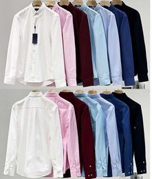 Designer Mens Casual Shirts Pony Paul Polos Tshirts Dress Big Horse Embroidery Business Clothes Long Sleeve Slim Lapel Tees Size M-3XL Fashion Clothing 453543